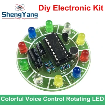CD4017 colorate control vocal rotative de lumină LED, kit electronic de fabricație diy kit piese de schimb student de Laborator
