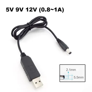 Convertor USB DC 5V DC 9V 12V de Alimentare Adaptor Pas Modul de a Stimula Conector Linie de Sârmă Mufă USB pentru Cablu DC 2.1x5.5mm