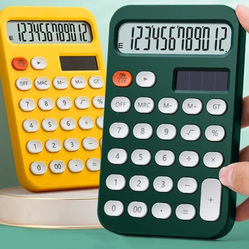 Creative Drăguț Mic Portabil Bomboane De Culoare De 12 Cifre Calculator Electronic Pentru Biroul De Acasă La Școală Financiar-Contabil Instrumente