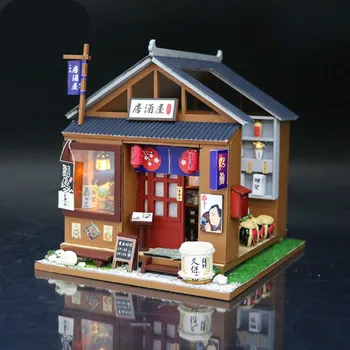 Creative Mână-Ansamblul de Stil Japonez Mini-Model de clădire Cabină în Cabină Diy