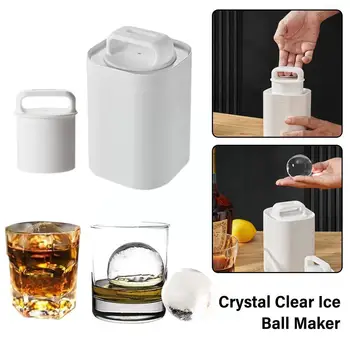 Crystal Clear Ice Ball Maker Sferice Whisky Tava Bubble-free 3D Cutie Cub de Mucegai Sfera Mucegai Whisky Rundă de Gheață Acasă Tava Mo K9X1