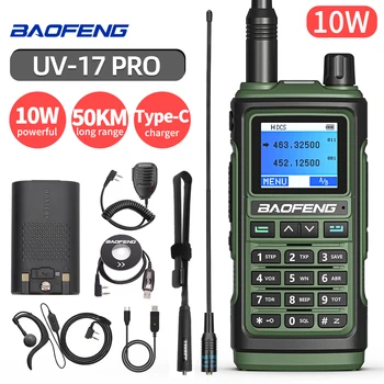 Cu feng Bao UV-17 Dual Band UHF VHF Portabile Walkie Talkie cu Rază Lungă Mâner Radio fm Wireless cu Amatori Doi-Way Radio pentru vânătoare