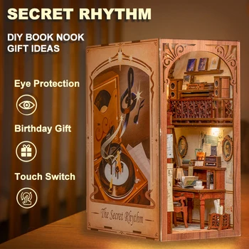 CUTEBEE DIY Carte Nook Kit Casa in Miniatura Idei de Cadouri Cu Capac de Praf Atinge Lumina Ritmul Secret Jucarii artizanale pentru Cadou