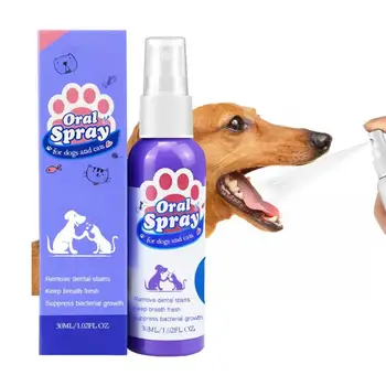 Câinele Dentare Spray Dentar cu Apă Proaspătă Spray Pentru Caini 30ml Pisică Câine Spray de Gura Ușor Și Eficient Pentru a Elimina Respiratia urat mirositoare Albeste