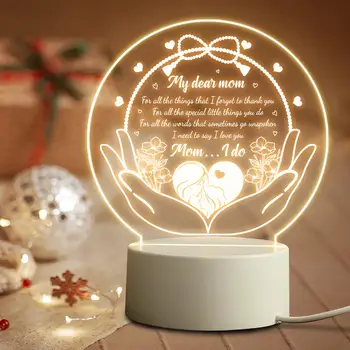De Ziua mamei de Ziua de nastere Cadouri Personalizate USB LED 3D Lumina de Noapte Decorare Dormitor Noptieră Lampa Cadou Unic Pentru Mama