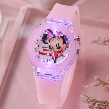 Disney Mickey Copii Ceasuri Fete De Culoare A Sursei De Lumină Silicon Printesa Elsa Copii Ceas Băieți Cadou Ceas Încheietura Mâinii Relogio Feminino