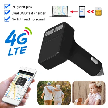 Dual USB Auto GPS Tracker 4G/2G Ieșire Încărcător Mini Localizator 12V de Urmărire în Timp Real Dispozitiv de 180 de Zile de Stocare de Înregistrare