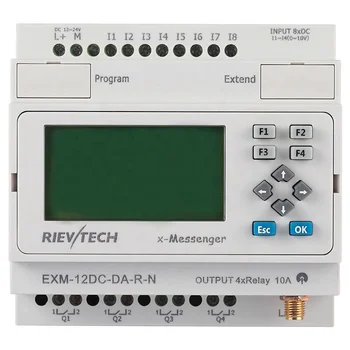 EXM-12DC-DA-R-N-HMI-PLC releu programabil pentru automatizare controller