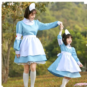Femei Costum De Asistenta Japoneză Anime Costum De Servitoare Pentru Copii Fata De Familie Sissy Menajera Lolita Cosplay Costum Pentru Halloween