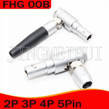 FHG 00B 2 3 4 5 Pini din Metal Circulară Push-pull Auto-Blocare Conector cu Cot 90° Și tasta G de sex Masculin, Priza Pentru aparat de Fotografiat Industriale