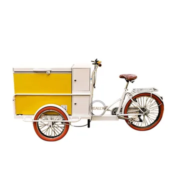 Fierbinte De Vânzare De Înaltă Calitate În Aer Liber Inghetata Bicicleta Trike Cărucior Congelator Tricicleta Cosul De Inghetata Automat De Biciclete