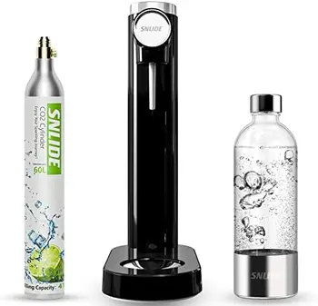 Filtru, Sifon Mașină cu 1L BPA Free Sticla Pet & DIY Autocolante, Ușor de Operat, Apa minerala Filtru pentru Acasă, cu