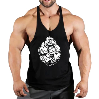 Fitness Om de Sport Îmbrăcăminte Culturism Tricou Bărbați Vesta fără Mâneci Tricou Stringer tricouri Bretele Om de Sus Singlet