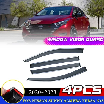 Geamurile masinii Parasolar pentru Nissan Sunny Almera Versa N18 2020~2023 Copertine Ușa Ploaie Spranceana Deflector Autocolant Garda Acoperi Dotari