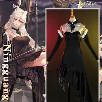 Genshin Impact Concert Ver. Ningguang Cosplay Costum Sexy Cheongsam Costum Rochie Anime Joc Petrecere De Carnaval Pentru Femei