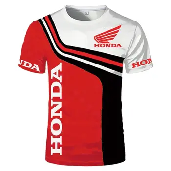 Honda Bărbați 3D Imprimate T-shirt, Curse de Motociclete Costum la Modă Vrac Montarea cu Mânecă Scurtă T-shirtbasketballstreetwear
