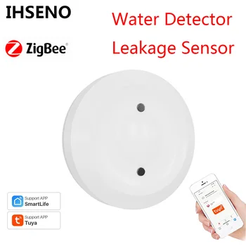 IHSENO ZigBee Hidraulic Apă de Inundații Scurgere Scurgere de Imersie Senzor Detector de Preaplin Impermeabil Smart Home Security Protection