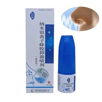 Ioni de argint Spray Propolis Spray-uri Nazale Rinita Cronica Spray Instrument de Îngrijire Nas Chinez Anti-sforăit Rinita de Îngrijire a Sănătății Ș O0M8