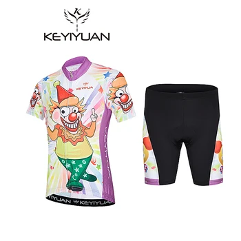 KEYIYUAN Copii Ciclism Jersey Set de Moda Băieți Fete MTB Îmbrăcăminte de Biciclete Rutier Tricouri Costum de Biciclete Pantaloni Conjunto De Ciclismo