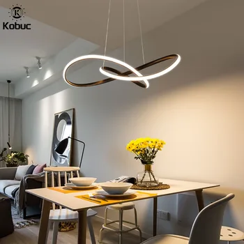 Kobuc Moderne Neregulate Aluminiu Pandantiv cu LED-uri Lumina alb/Negru/aur Plafon Lampă de Agățat Sala de Mese Suspensie Pandantiv Lumini