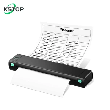 KSTOP A4 Hârtie Termică Mini Imprimantă Portabilă Bluetooth Imprimantă Termică Android/iOS Wireless Imprimanta Termica pentru Mobil