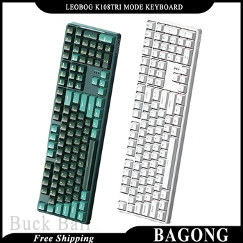 Leobog K108 Tri Modul Tastatura 108 Chei Gamer Fără Fir Bluetooth Tastatură Mecanică Om Accesoriu Pentru Calculator Pc Gaming Cadouri