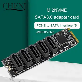 M. 2 NVME PCI-E PCIE X4 X8 X16 La 6 Porturi SATA 3.0 Adapter Card Coloană III ASM1166 6GB/S Șasiu Server PC Expansiune