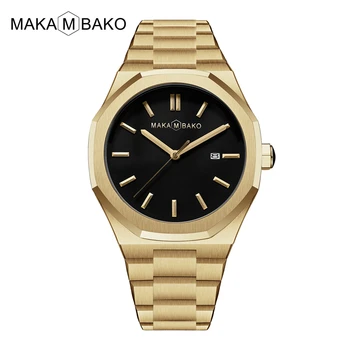 MAKA BAKO Design Verde Dial din Oțel Inoxidabil Trupa Bărbați Ceas Japonia Mișcarea Impermeabil Cuarț Ceas de mână pentru Bărbați Afaceri de Moda