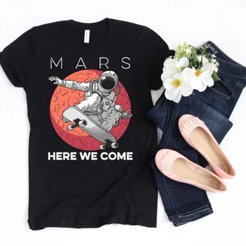 Mars de Aici Ne Vin Femei Amuzant Retro tricouri Păcătoșii Sunt Câștigătorii Baphomet Tricouri Dinozauri Sunt Înfricoșătoare Supradimensionat din Bumbac Tricouri