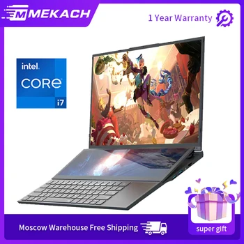MEKACH Core i7 a 10-a generație, 16G RAM și SSD hard disk de mare, Duplex, ecran laptop, ecran tactil laptop de gaming, portabile lapt