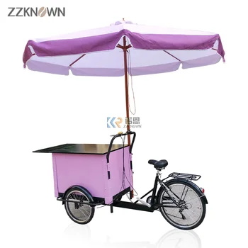 Mobile Cafea Biciclete Electrice De Vânzare Produse Alimentare De Biciclete În Aer Liber, Hot Dog, Înghețată Tricicleta