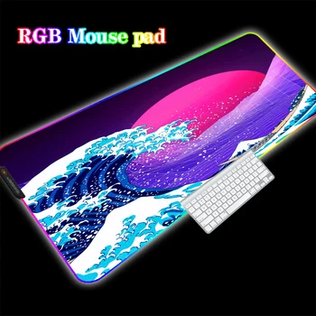 MRGLZY RGB Luminos Mouse-ul Japonez Joc de Birou Acasă Marquee Pad Tastatură Super Gros Rece Laptop Personalizat LOL Jocuri Accesorii