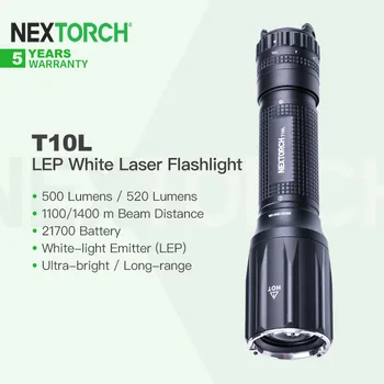 NEXTORCH T10L LEP Laser Alb Tactice Lanterna cu Magnetic Coada & 21700 Baterie, Disponibil în 1100m / 1400m Distanta Fascicul