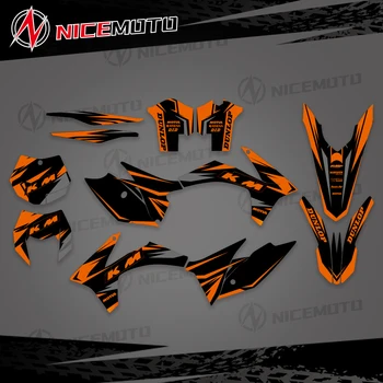 NICEMOTO Motocicleta Nou Stil Grafic Echipei de Fundal Autocolant Decal Kit Pentru KTM 125 200 250 300 350 450 500 EXC 2012 XC 2011