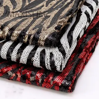 NOI 3MM Plasă de Dungi de Zebra Broderie cu Paiete, Materiale de BRICOLAJ de Cusut Costum Rochie Sac Fusta Acasă Decor cu Paiete Material Larga de: 125CM