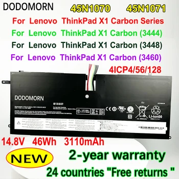 Noi 45N1070 45N1071 Baterie Laptop Baterie Laptop Pentru Lenovo ThinkPad X1 Carbon 3444 3448 3460 4ICP4/56/128 14.8 V 46Wh 3110mAh
