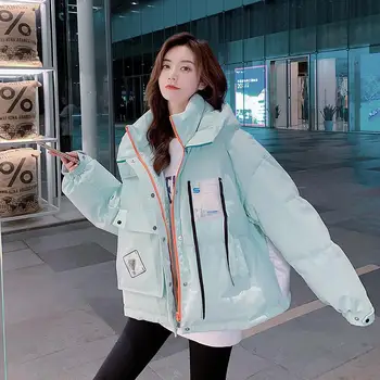 Noi de Iarna Jos Strat de Bumbac pentru Femei Scurte de Design Simt Strat de Bumbac Vrac coreean Strat de Bumbac Strat Mic