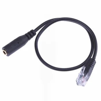 Noul Negru Căști de 3,5 mm pentru Căști Cablu Audio de sex Feminin Pentru a RJ9 Jack Adaptor Convertor PC cu Cască de Telefon