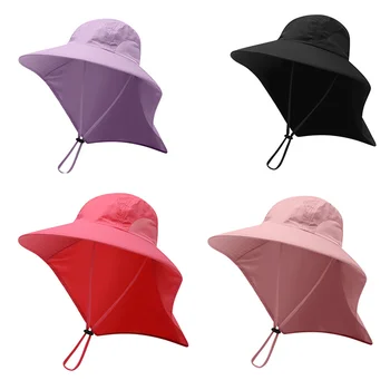 Noul Refuz Găleată Pălărie De Protecție Solară În Aer Liber Pălărie Găleată Pălărie De Protecție Solară Gât Protector Urca Tur Rula Pescar Margine Largă Pliabil