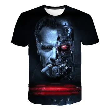 Noul serial Terminator T800 Întuneric Soarta 3D Imprimate T-shirt Personaj de benzi Desenate Tricou de Vară Stil Harajuku Tricou Casual Barbati Topuri