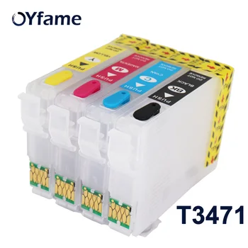 OYfame T34XL T3471 Refillable Cartuș de Cerneală Pentru Epson Workforce Pro WF-37258DWF WF3720DWF Cartuș de Imprimantă Cu ARC cip
