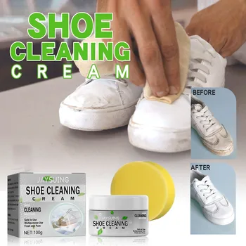 Pantofi albi de Curățare Crema Multi-funcțional sub formă de Pastă Ștergeți Curat Cu Pete Remover Curățare de Întreținere de Pantofi De Sport