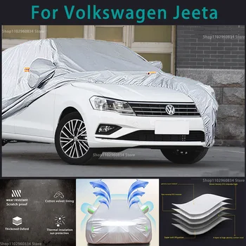 Pentru Volkswagen Jeeta 210T Complet de Huse Auto în aer liber la Soare uv protectie Praf, Ploaie, Zăpadă de Protecție Anti-grindină prelata Auto acoperi