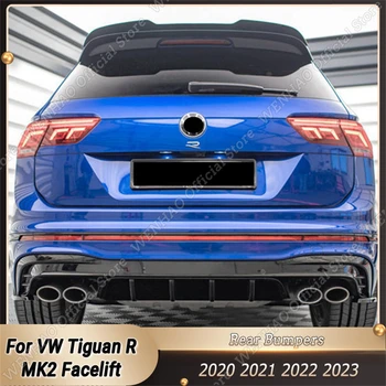 Pentru Volkswagen Tiguan R MK2 Facelift 2020-2023 Auto Bara Spate Spoiler Carcasă Difuzor Body Kituri de Tuning Negru Lucios ABS