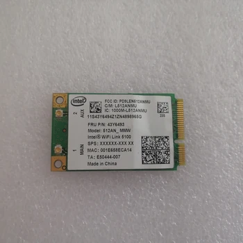 Placa de retea 43Y6493 Pentru Lenovo T400 G450L G430A Y450 Y430 Intel WiFi Link 5100 512AN-MMW 300Mbps Mini PCI-E 2.4 G&5G 802.11 abgn