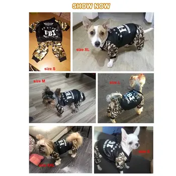 Rece FBI Câine de Companie Haine de Ansamblu Îngroșarea Cățeluș Câine Salopeta Costum de Haine de Iarna Cald Pentru Băiat Câini Ropa Para Perros