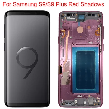 Roșu Umbre S9 Ecran Pentru Samsung Galaxy S9 Plus LCD Cu Rama Galaxy S9 SM-G960F G965A Panou de Ecran Tactil Digitizer Asamblare