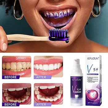 Sdotter V34 Dinți Corector De Culoare Pasta De Dinti De Albire Smaltul Grijă De Reparare Creme Dentare Orală Curățare Respiratie Proaspata Sanatate Frumusete