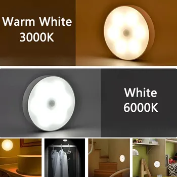 Senzor de Mișcare fără fir Noapte, Lumini Decor Dormitor Lumina LED Detector de Perete Decorativ, Lampa Scara Dulap Cameră Culoar de Iluminat