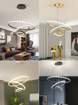 Simplu și Modern Pandantiv cu LED-uri Lampă de Înaltă Luminozitate Decor Acasă Pentru Sufragerie, Dormitor de Lux Lumina Personalitate Candelabru